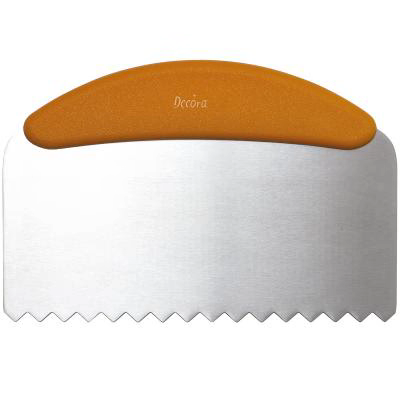 Esp�tula rasqueta pasteler�a ondas inox 22,5x11 cm