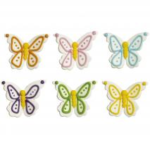 Set 6 decoraciones de azúcar Mariposas
