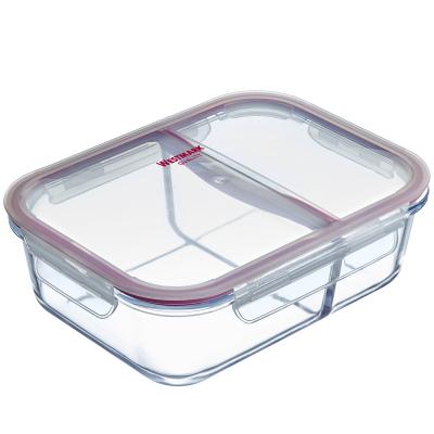 Tupper cristal 2 divisiones hasta tope