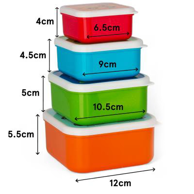 Set 4 fiambreras snack Trucks