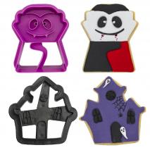Set 2 cortadores galletas plstico Vampiro