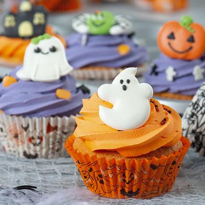 Papel cupcakes x36 Calabaza y Fantasma