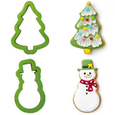 Set 2 cortadores galletas pl�stico �rbol y Mu�eco