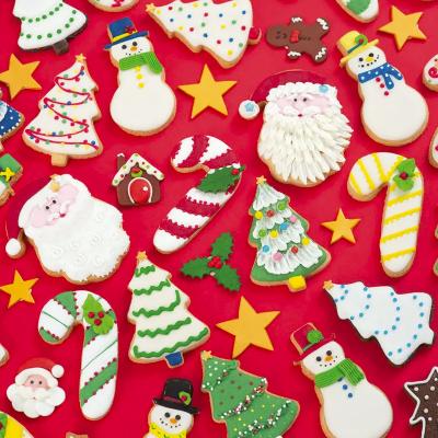 Set 2 cortadores galletas pl�stico �rbol y Mu�eco