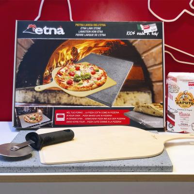 Set piedra pizza Etna y pala pizza madera