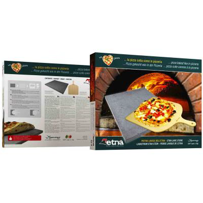 Set piedra pizza Etna y pala pizza madera