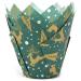 Papel cupcakes x36 Tulipa verde renos