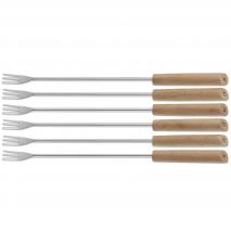 Set 6 tenedores fondue madera