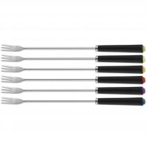 Set 6 tenedores fondue negro colores