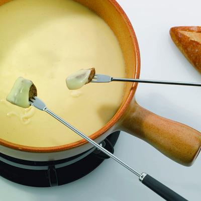 Set 6 tenedores fondue negro colores