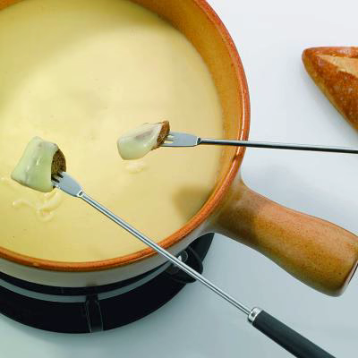 Set 6 tenedores fondue negro colores