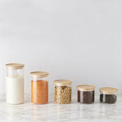 Bote de cocina Stor'eat cristal borosilicato tapa bamb�