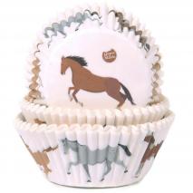 Papel cupcakes x50 Caballos