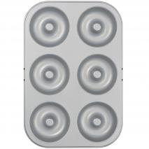 Molde antiadherente donut met�lico 6 cav 7,5 cm