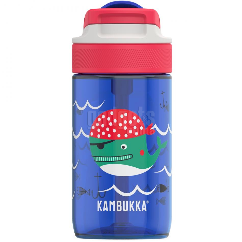 Botella de agua con pajita Lagoon 400 ml Whale | Gadgets & Cuina