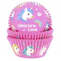 Papel cupcakes x50 Unicornio