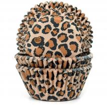 Papel cupcakes x50 Leopardo