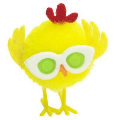 Pollito amarillo con gafas colors Pascua 4 cm