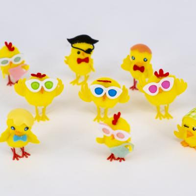 Pollito amarillo de lana pirata 6 cm