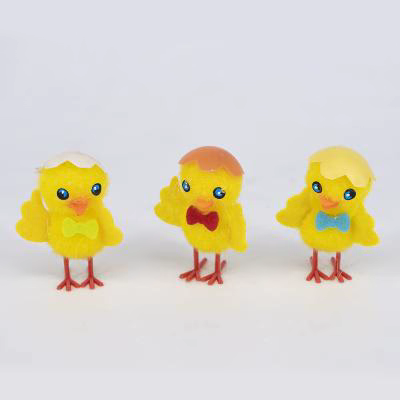 Pollito amarillo de lana gafas bolso/c�scara 5 cm