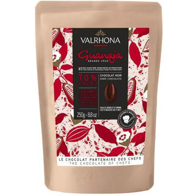 Cobertura xocolata negra Valrhona Guanaja 70% 250g