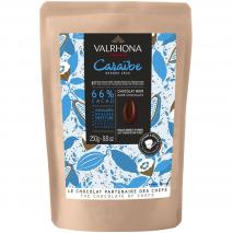 Cobertura xocolata negra Valrhona Caraibe 66% 250g