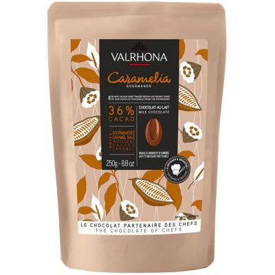 Cobertura chocolate leche Valrhona Caramelia36%250