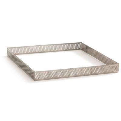 Cuadrado reposter�a perforado inox 15x15x2 cm