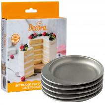 Set 5 motllos antiadherents Layer Cake 15x3,5 cm