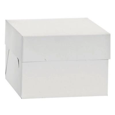 Caja para pasteles blanca 26x26x15 cm