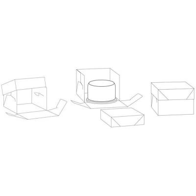 Caja para pasteles blanca 26x26x15 cm