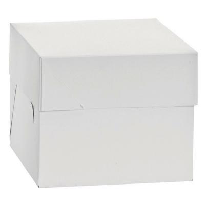 Caja para pasteles blanca 26,5x26,5x25 cm