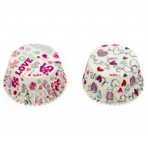 Papel cupcakes x36 Mensaje amor