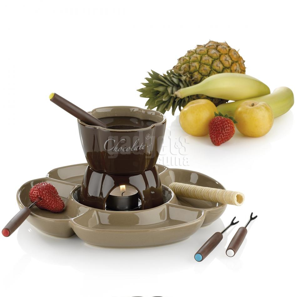 Set Fondue Chocolate con plato divisor 7 p Gadgets & Cuina