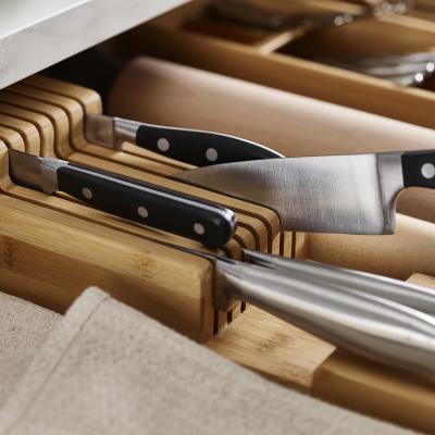 Comprar organizador de cuchillos para cajón de cocina. Madera de haya