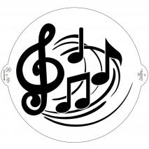 Stencil plantilla Notas Musicales 25 cm
