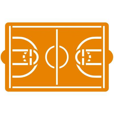 Stencil plantilla Campo Baloncesto 30x20cm