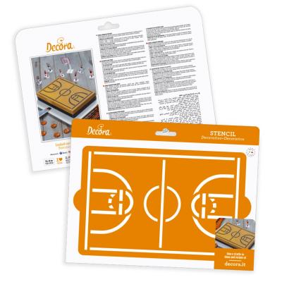 Stencil plantilla Campo Baloncesto 30x20cm