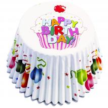 Papel cupcakes metalizados x30 Globos