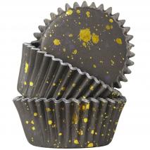 Paper cupcakes metal.litzats x30 taques negre or