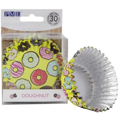 Papel cupcakes metalizados x30 donuts