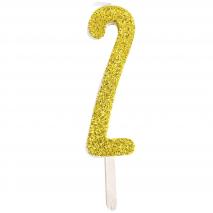 Espelma aniversari daurada n�mero 2