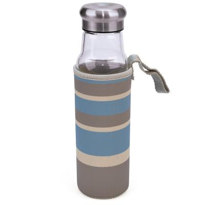 Botella cristal con funda neopreno