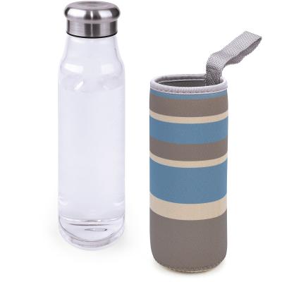 Botella cristal con funda neopreno