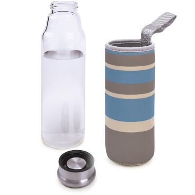 Botella cristal con funda neopreno