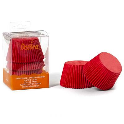 Papel cupcakes jumbo x60 Rojo