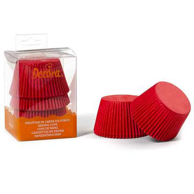 Papel cupcakes jumbo x60 Rojo