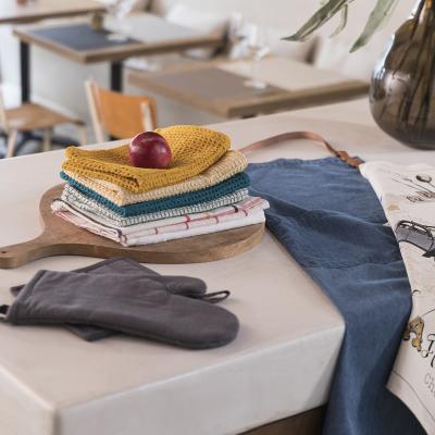 Delantal 100% algodn Dinem tejano y cuero