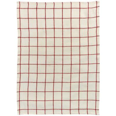 Pa�o de cocina 100% lino Karma crudo - rojo