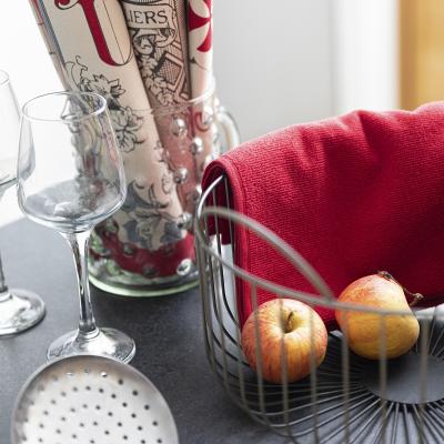 Toalla de cocina Curl 100% algod�n con anilla manz